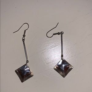 Layered square earrings